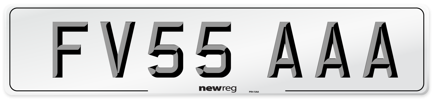 FV55 AAA Number Plate from New Reg